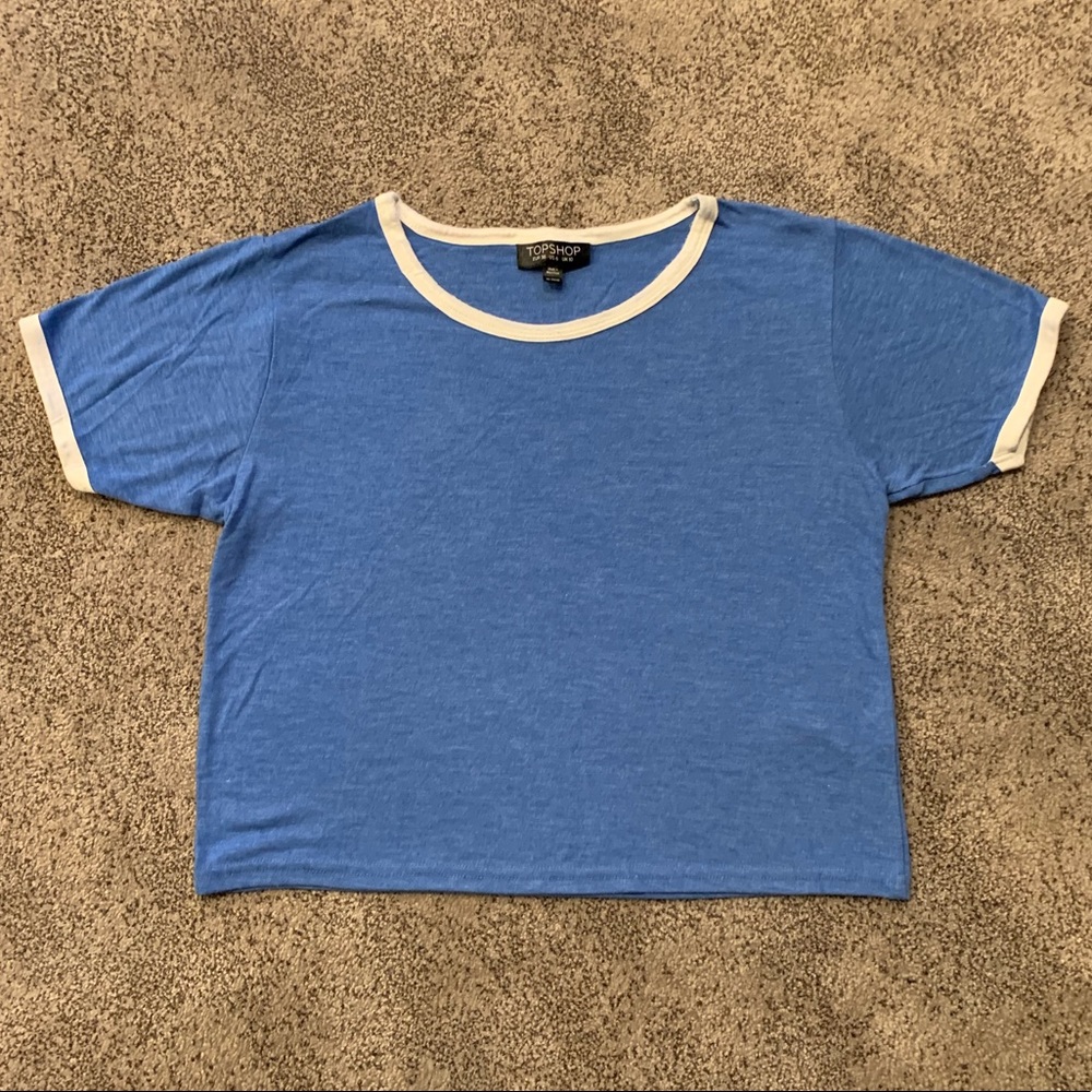 Topshop | Contrast Trim Crop Tee
